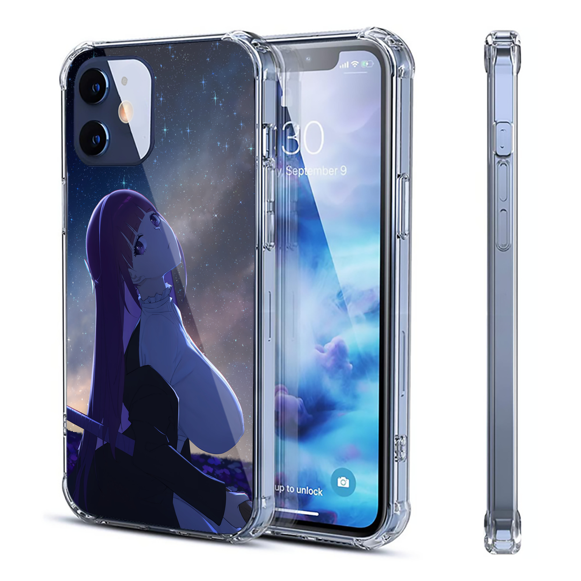 （画像用） 葬送のフリーレン Frieren 【iPhone 12シリーズ対応】透明スマホケース（クリアソフトケース）
